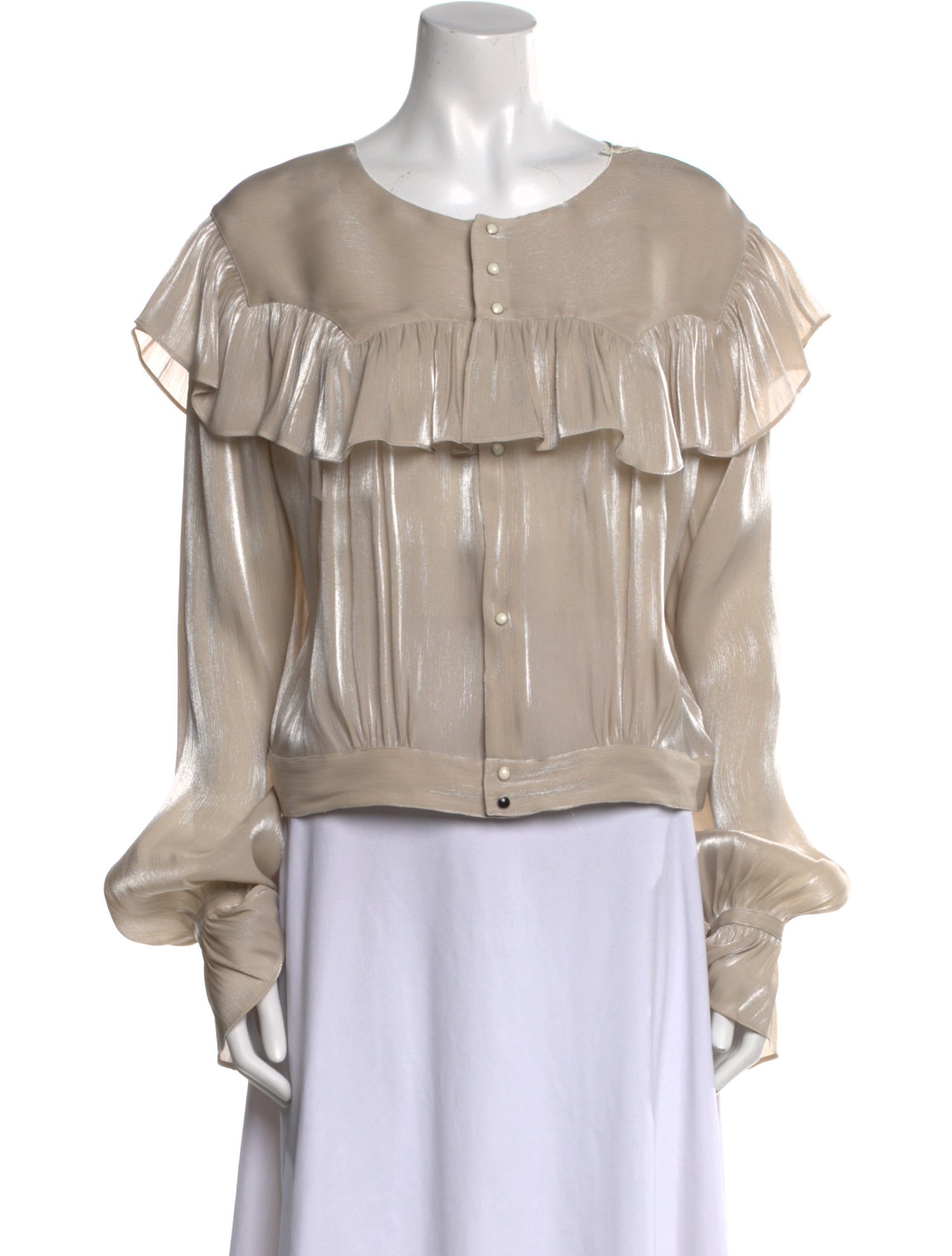 Tanaka Scoop Neck Long Sleeve Blouse w/ Tags