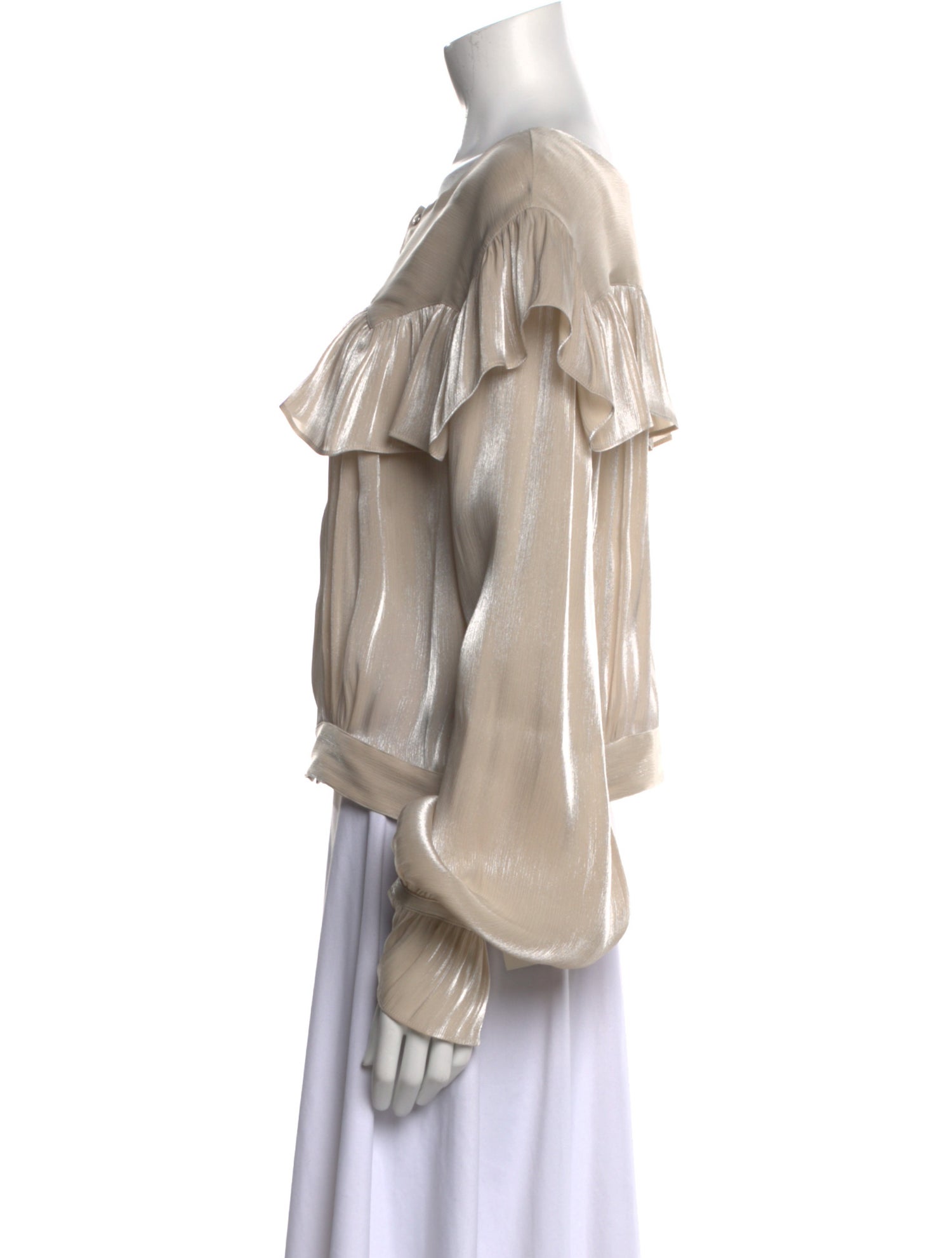 Tanaka Scoop Neck Long Sleeve Blouse w/ Tags