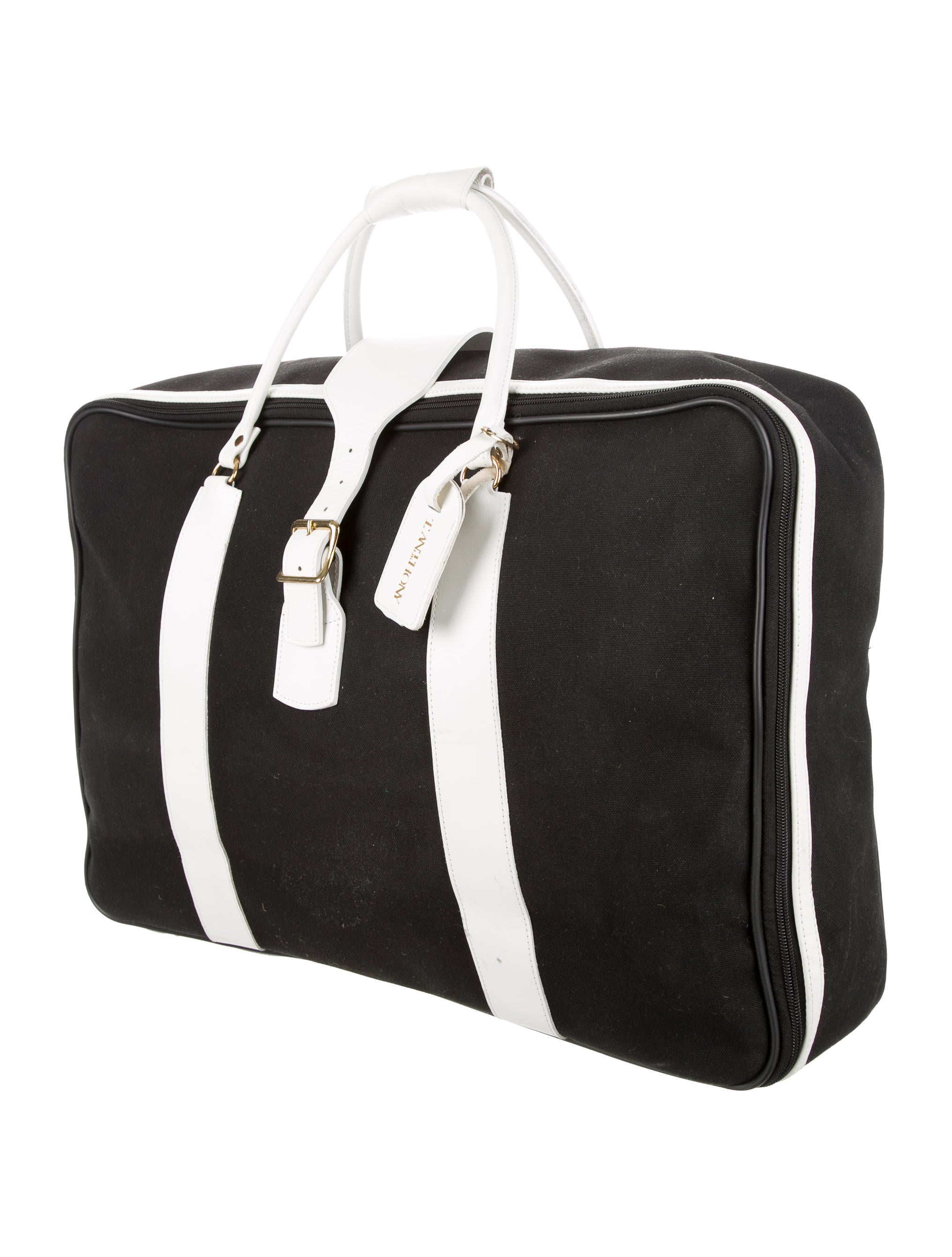 T. Anthony LeatherTrimmed Canvas CarryOn Luggage Luggage