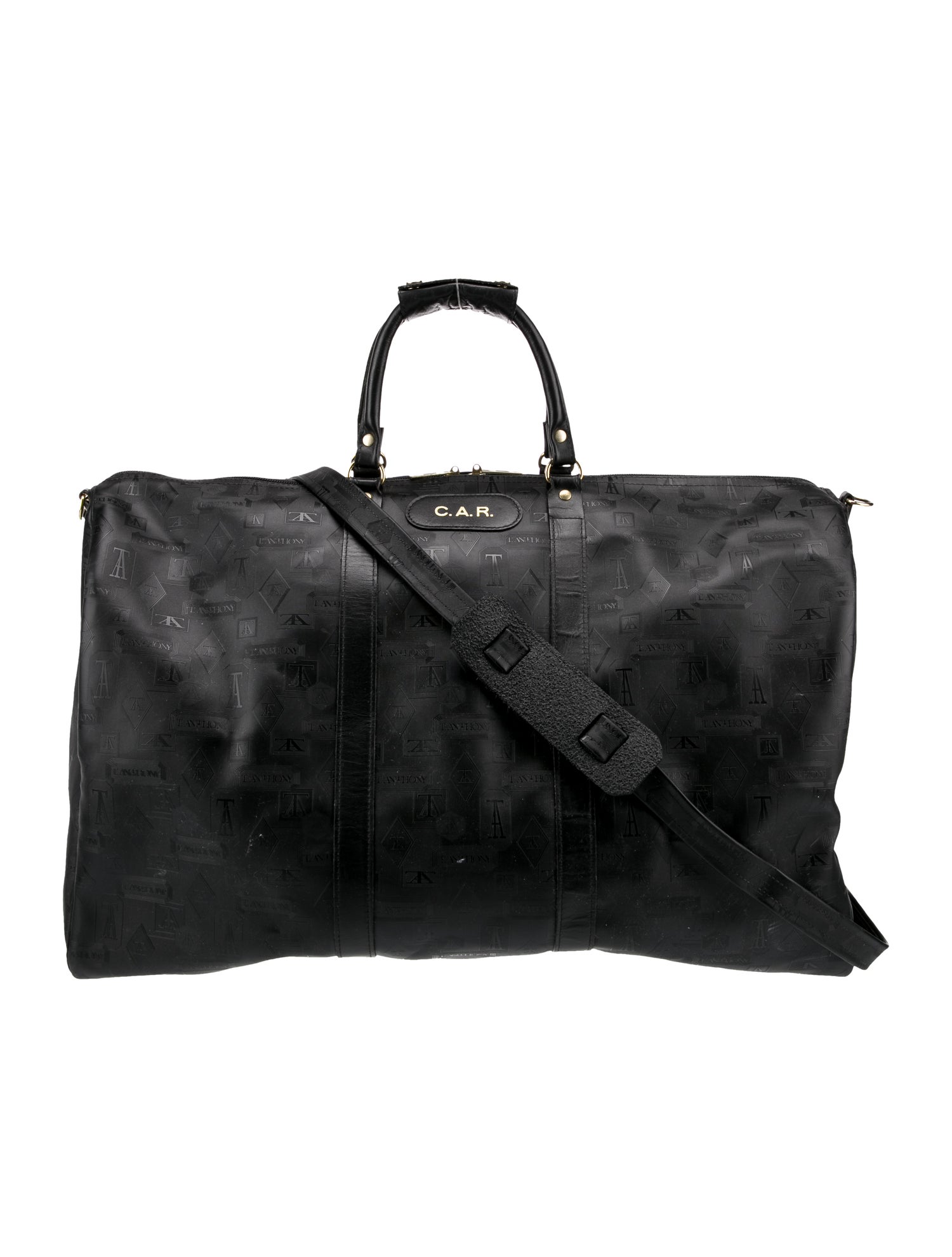 T. Anthony Embossed Leather Weekender Bag