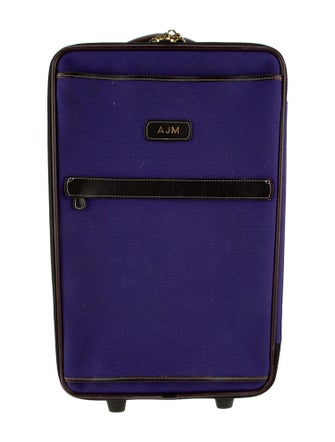 T. Anthony Leather-Trimmed Canvas Rolling Suitcase