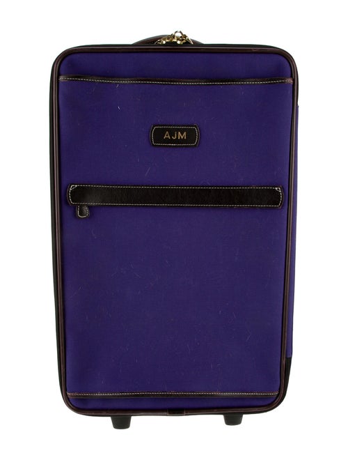 T. Anthony Leather-Trimmed Canvas Rolling Suitcase