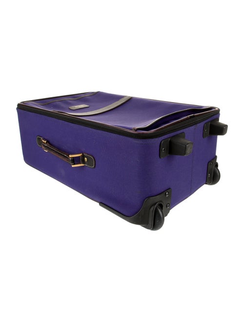 T. Anthony Leather-Trimmed Canvas Rolling Suitcase