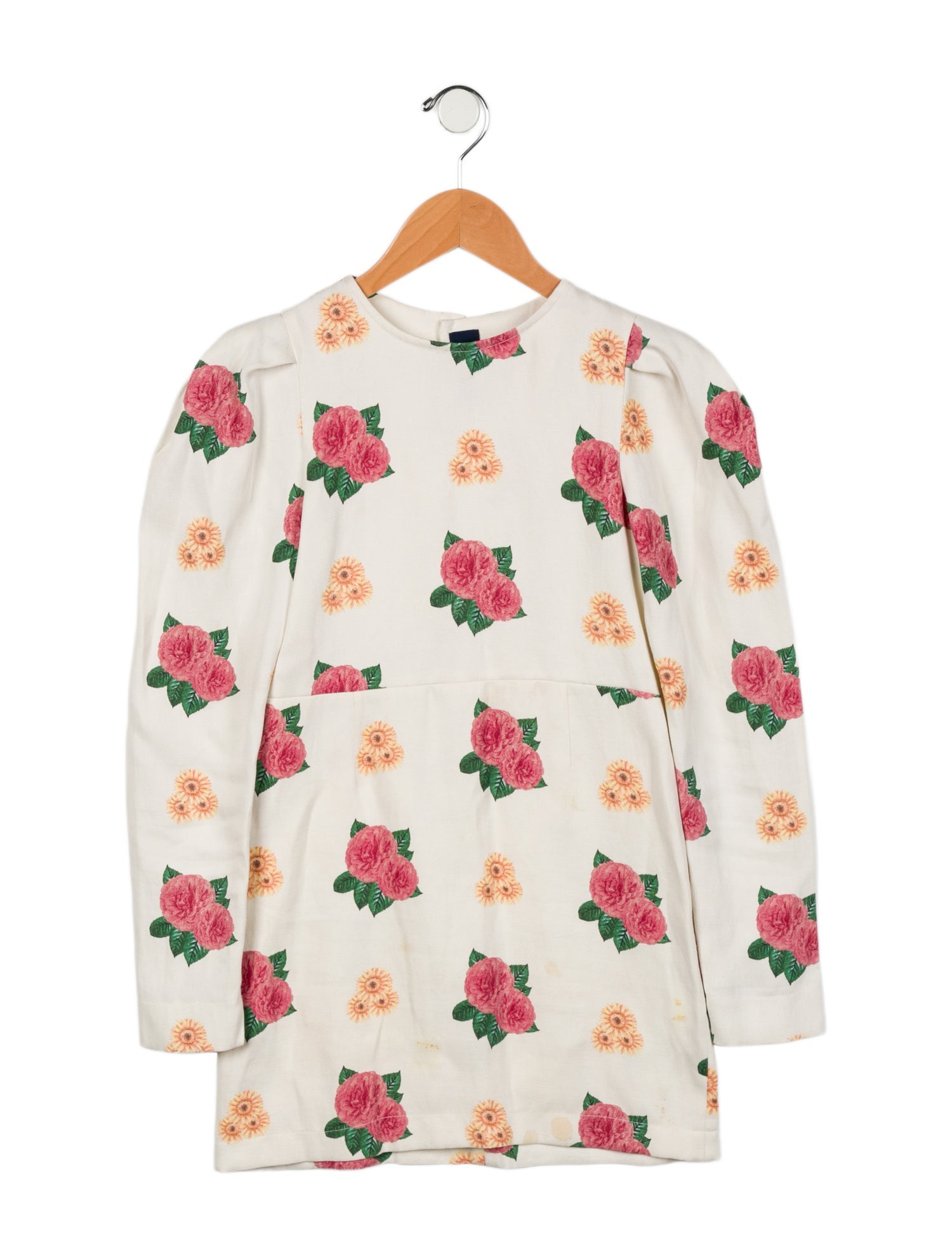 The Animals Observatory Girls' Floral Printed Long Sleeve Dress