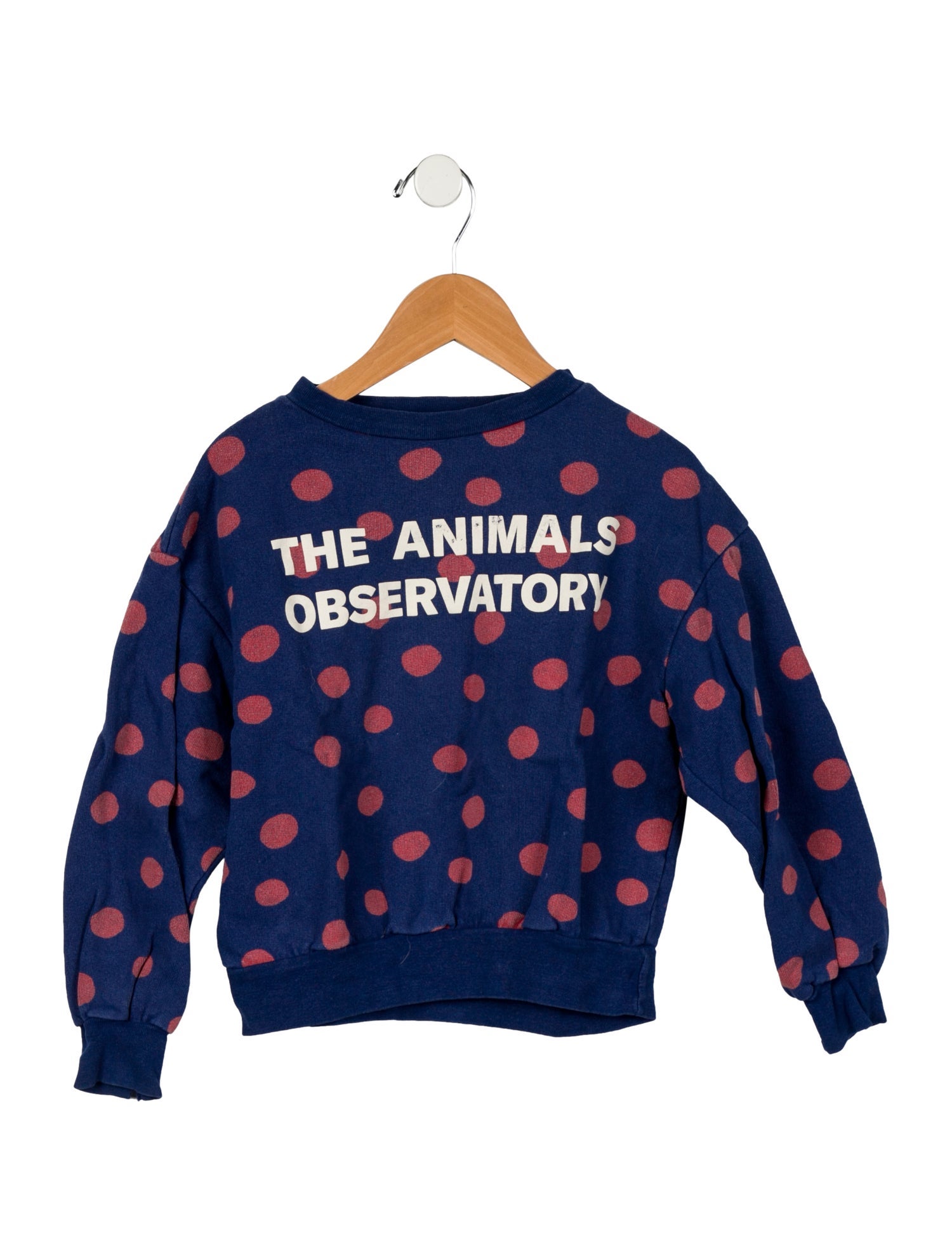 The Animals Observatory Toddler Girls' Polka Dot Crew Neck Sweatshirt