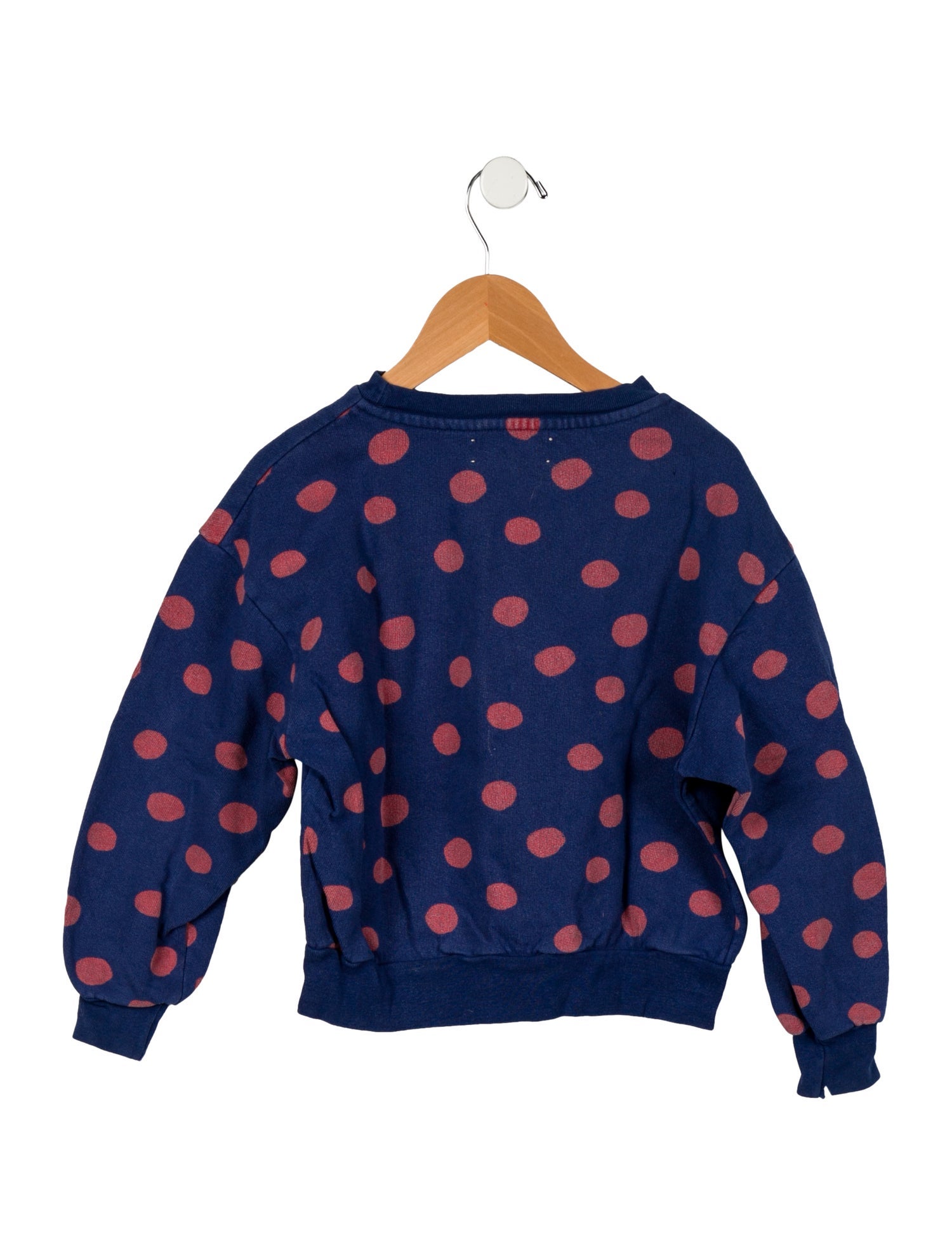 The Animals Observatory Toddler Girls' Polka Dot Crew Neck Sweatshirt