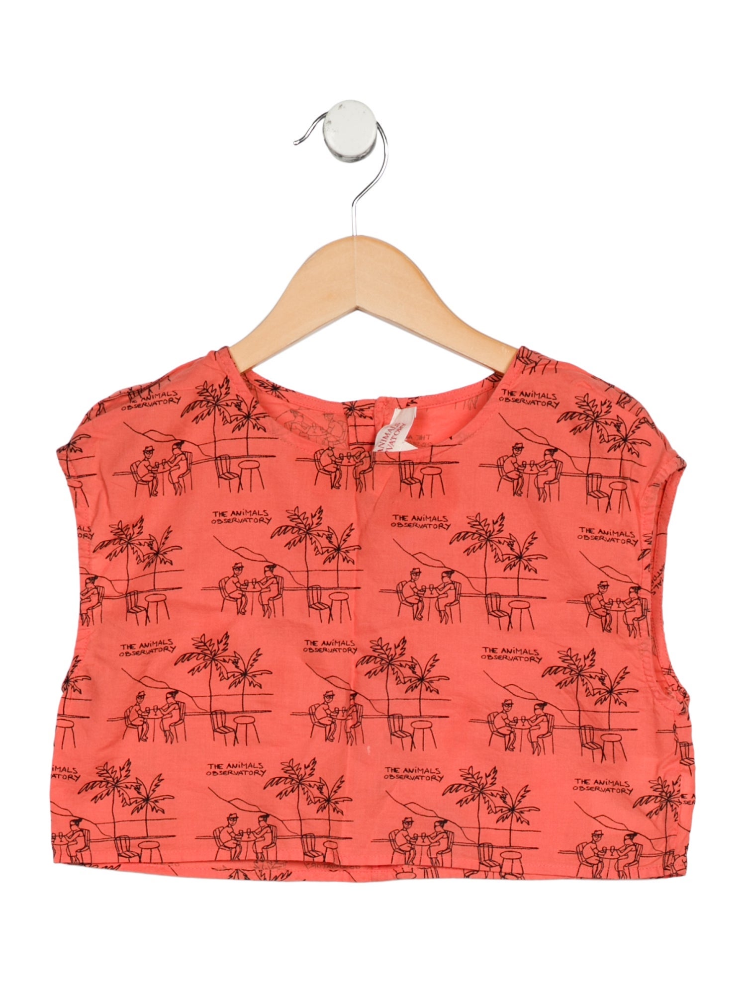 The Animals Observatory infant girls' orange and black top