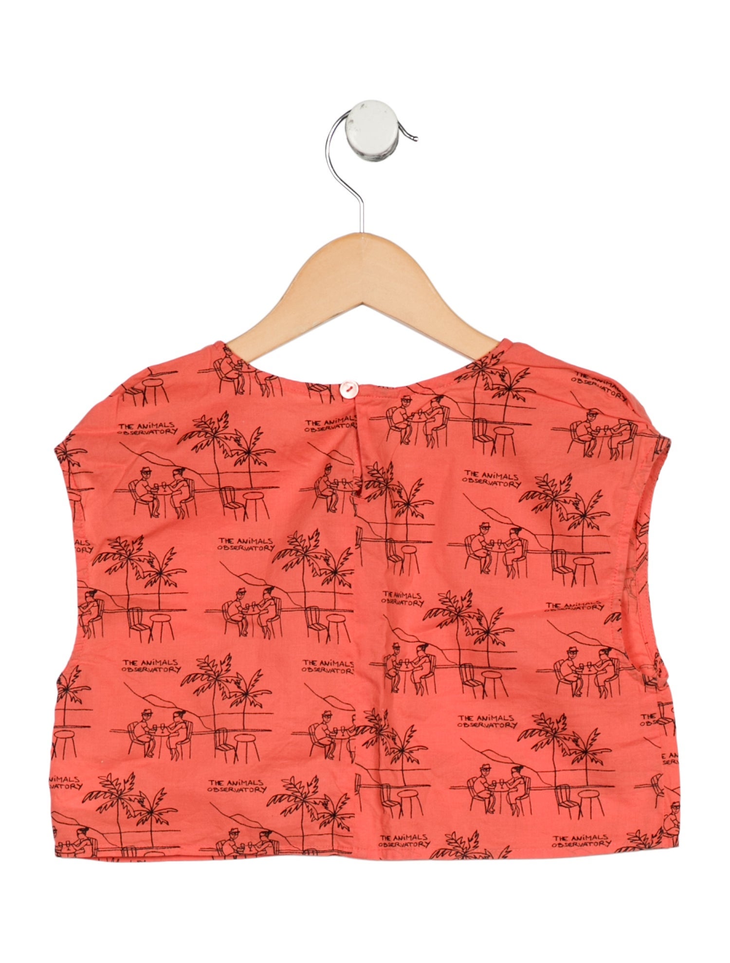 The Animals Observatory infant girls' orange and black top