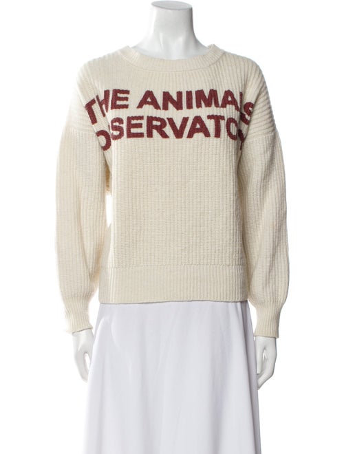 The Animals Observatory Wool Graphic Print Sweater