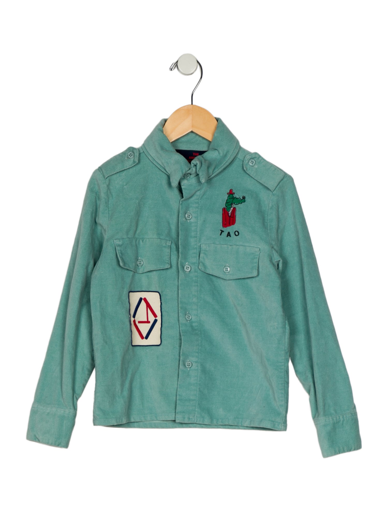 The Animals Observatory Boys' Long Sleeve Military Shirt