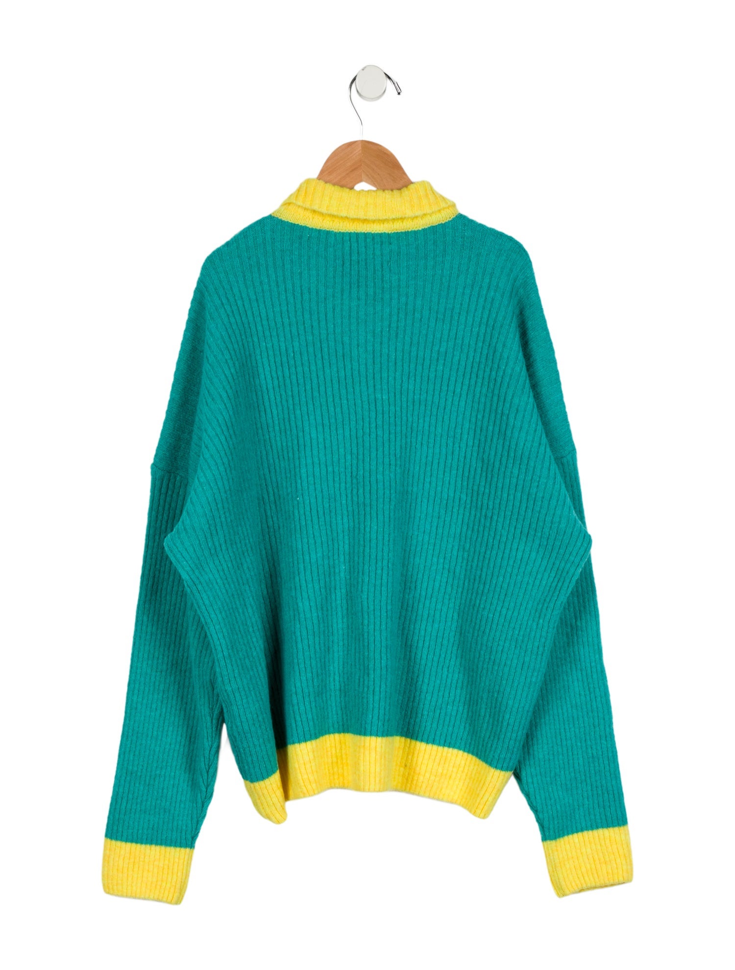The Animals Observatory Girls' Colorblock Pattern Woven Cardigan
