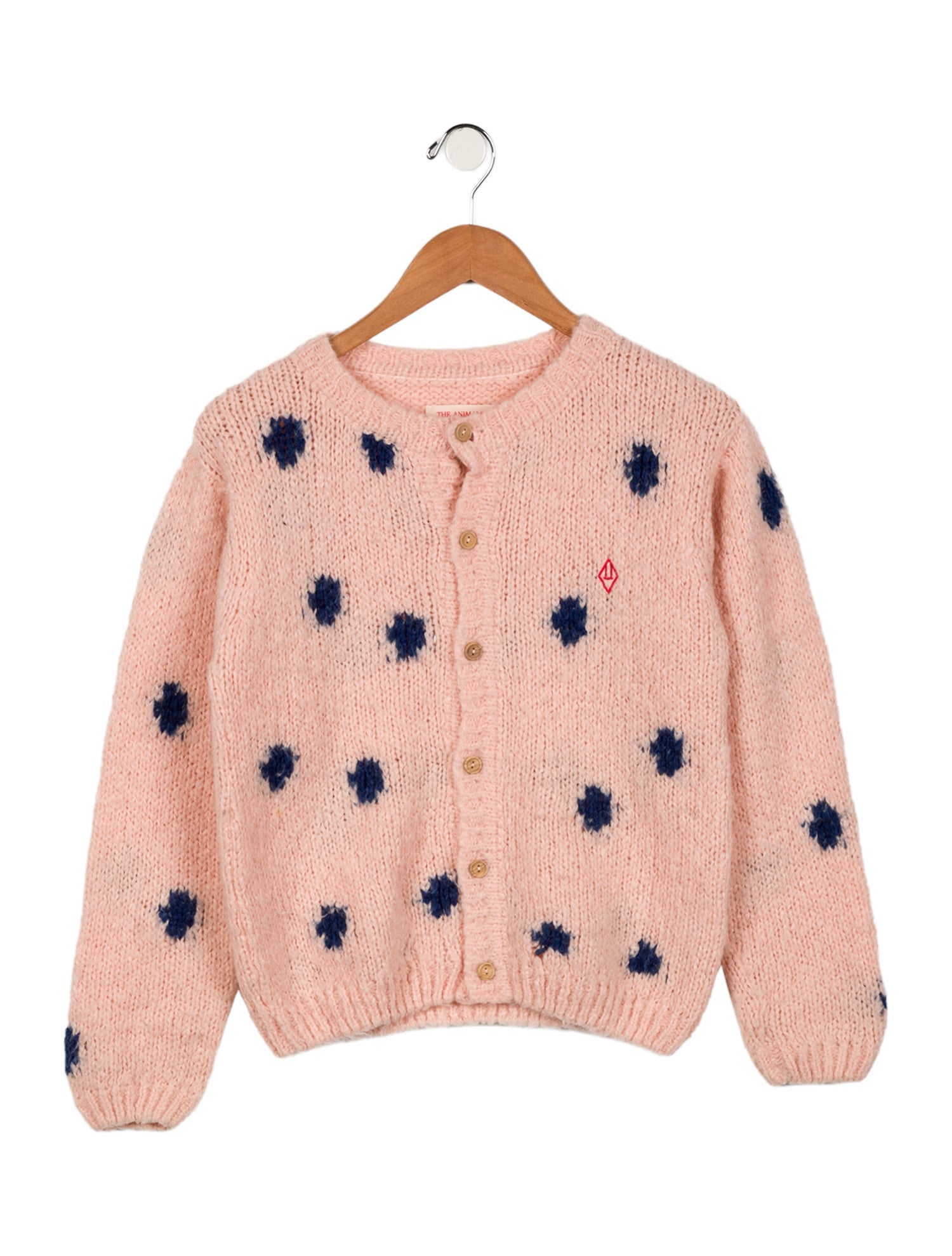 The Animals Observatory Girls' Knit Polka Dot Print Cardigan