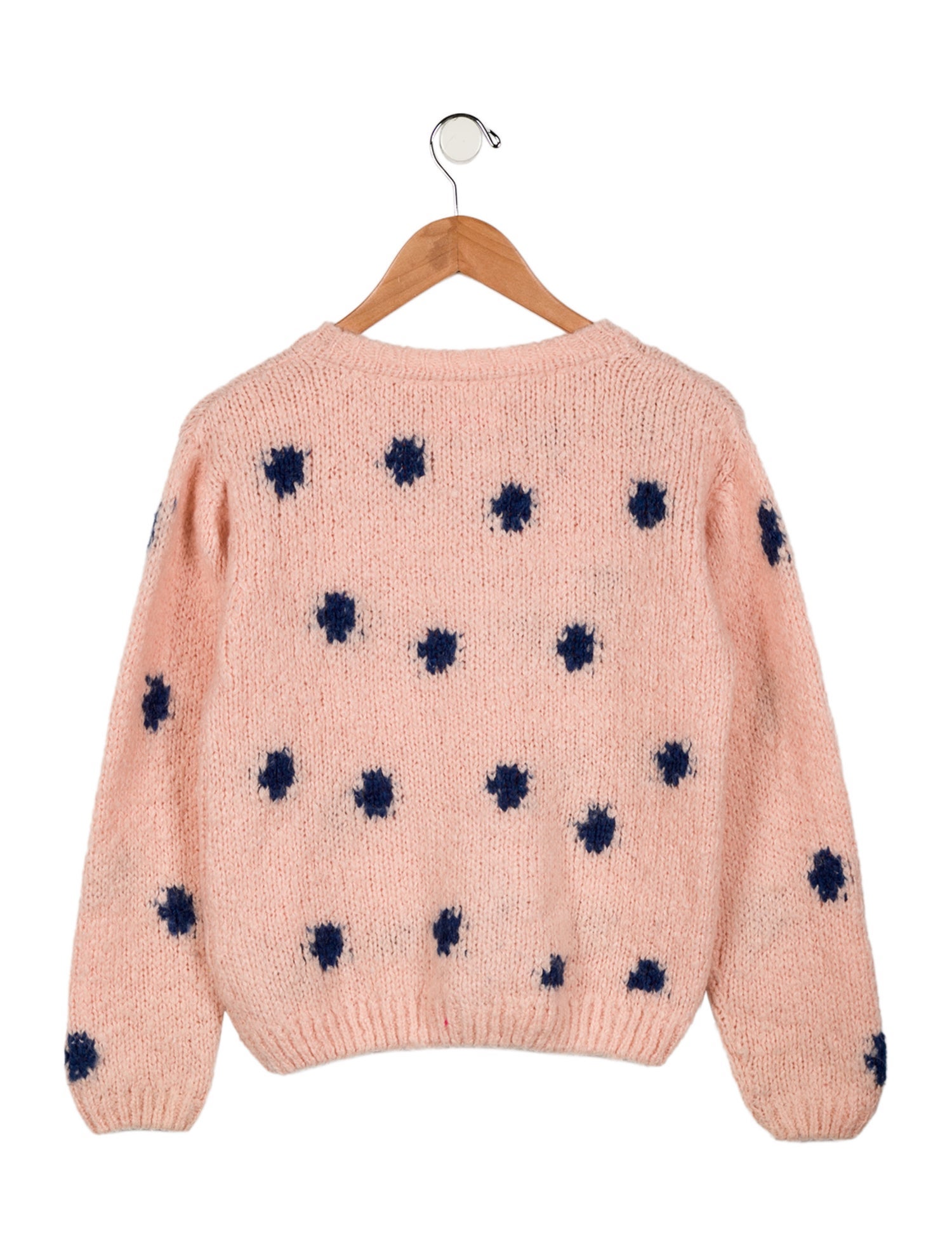 The Animals Observatory Girls' Knit Polka Dot Print Cardigan