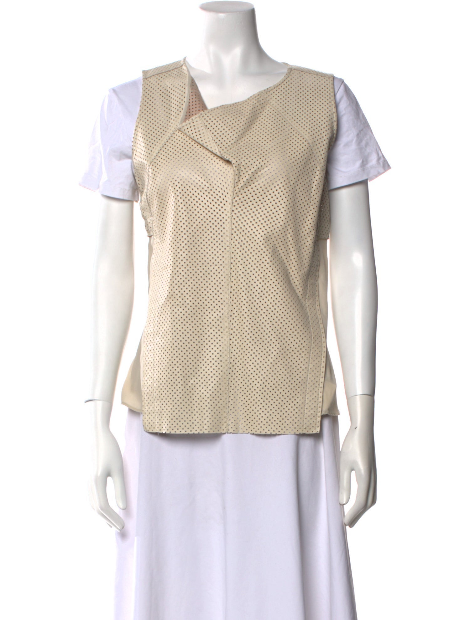 Truth and Pride Leather Cowl Neck Top