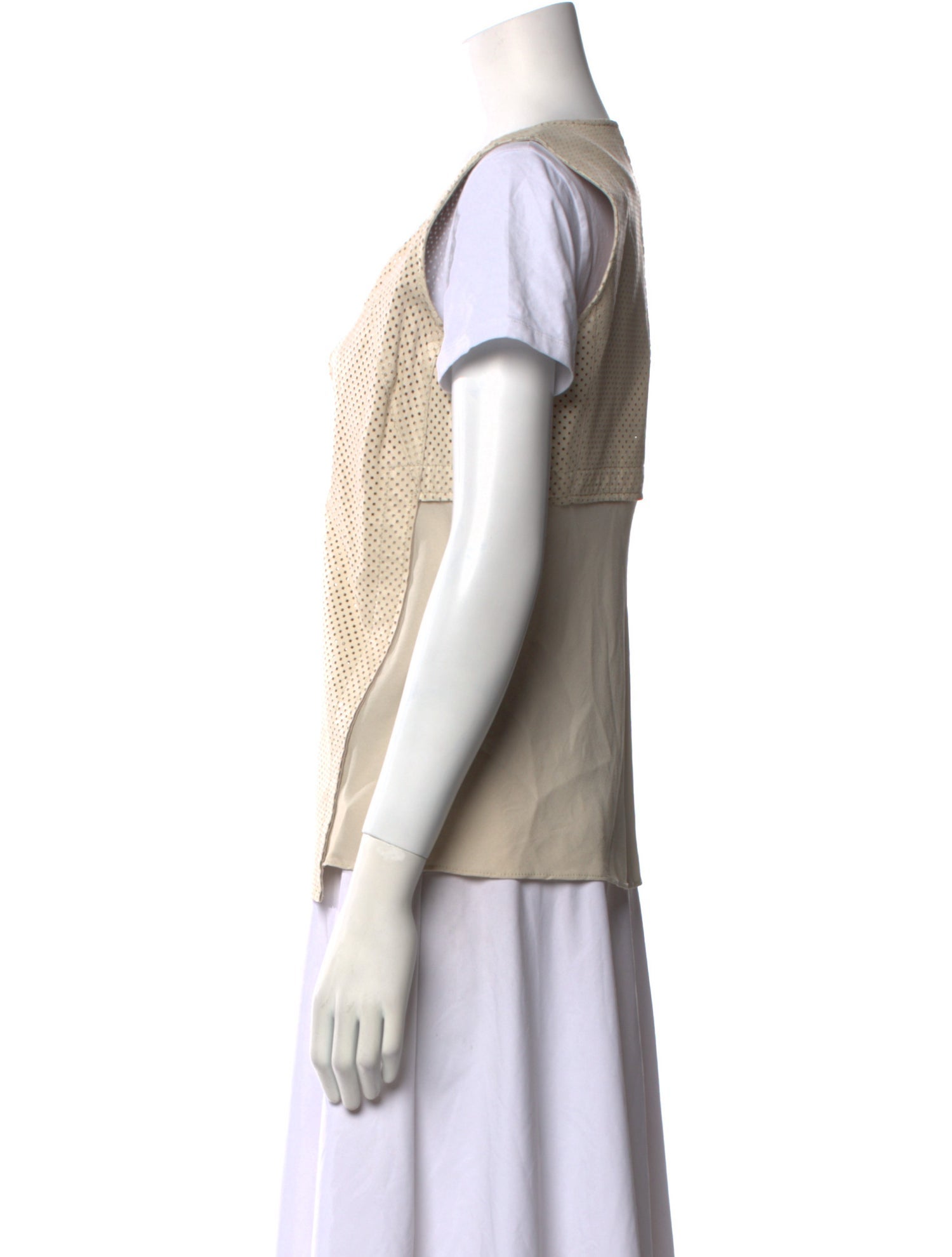 Truth and Pride Leather Cowl Neck Top