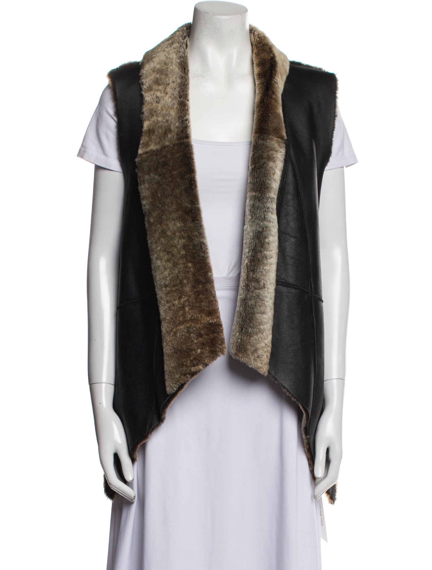 Truth and Pride Shearling Colorblock Pattern Fur Jacket