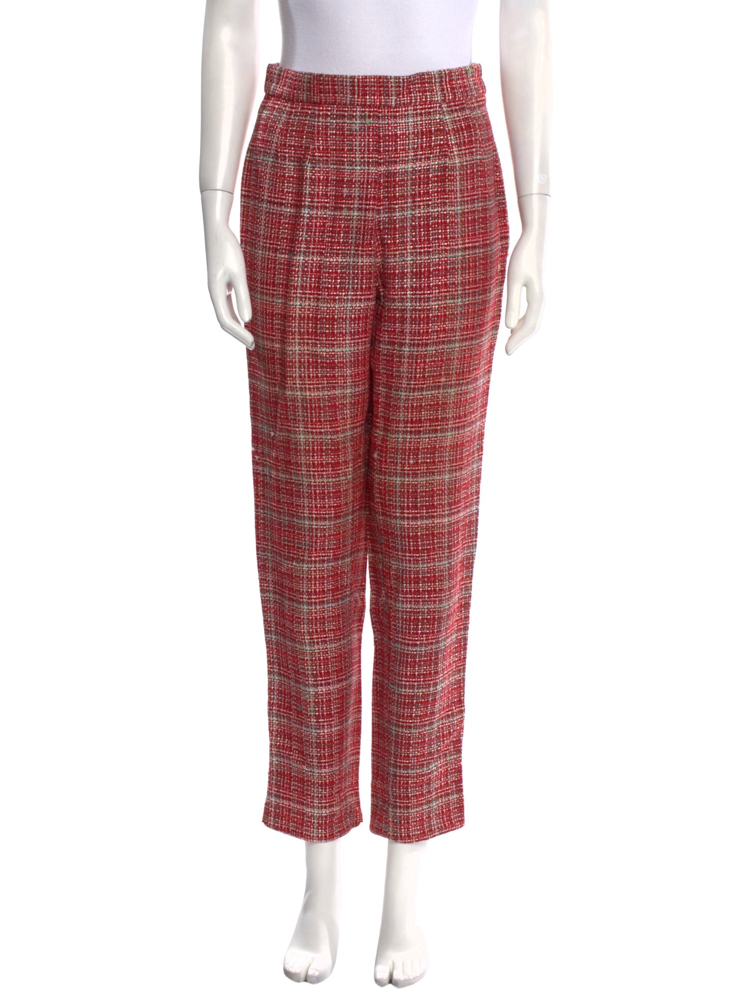 Tara Jarmon Tweed Pattern Straight Leg Pants