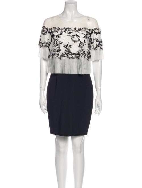 Tadashi Shoji Printed Mini Dress White