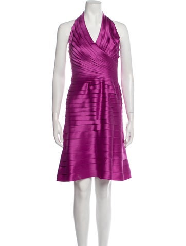 Tadashi Shoji Dresses V-Neck Knee-Length Dress Petite