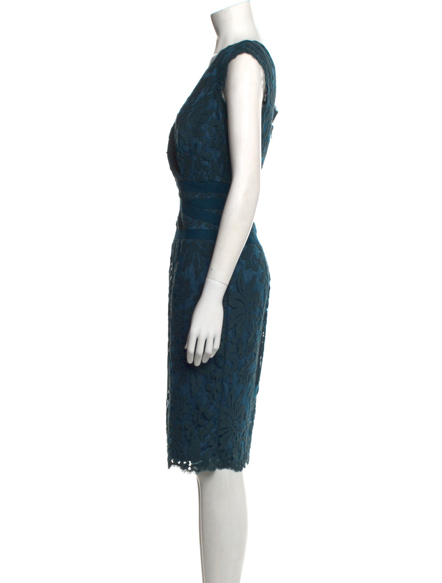 Tadashi Shoji V-Neck Knee-Length Dress