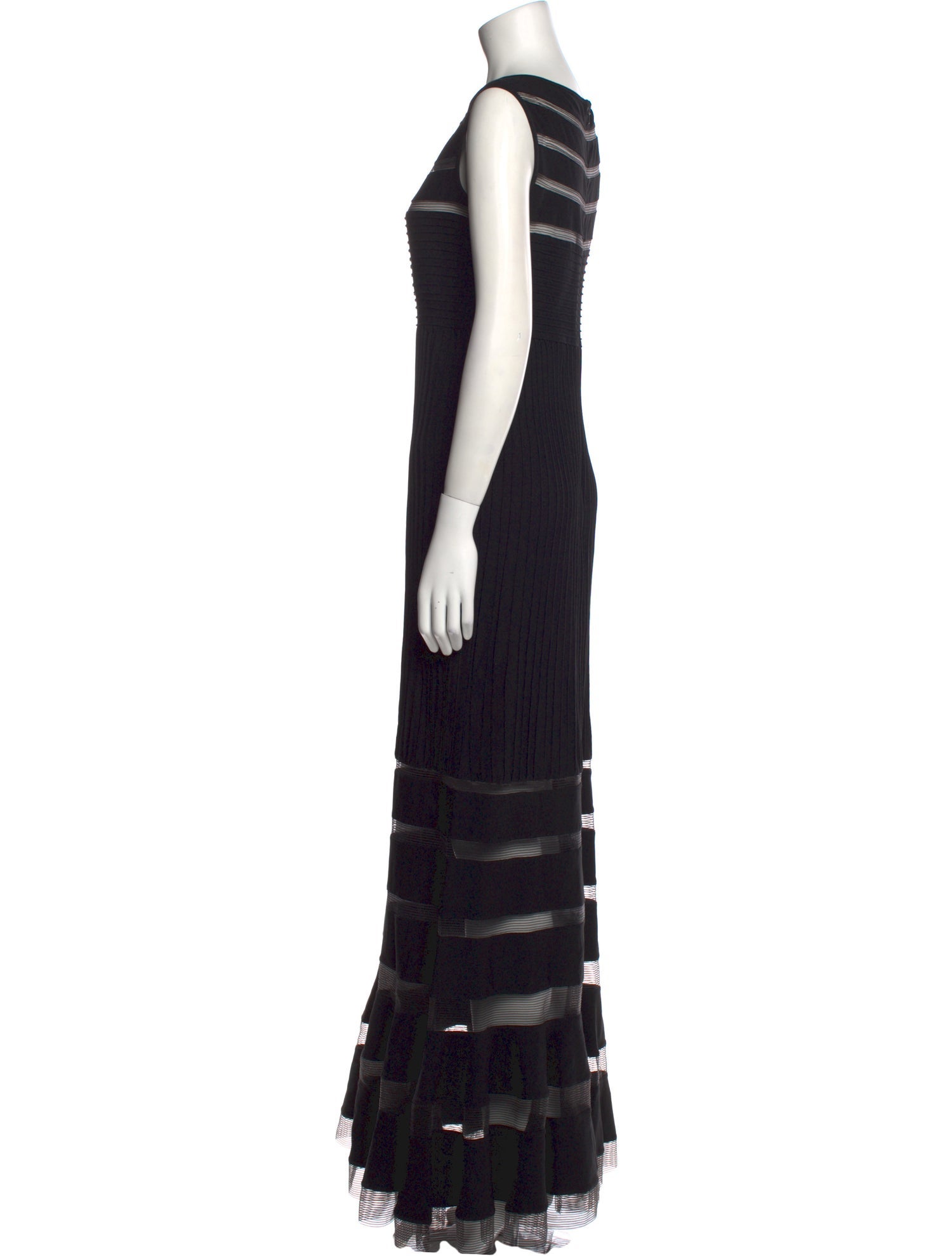 long black lace dress with sleeves Weslyn Black Satin Lace High Slit Dress