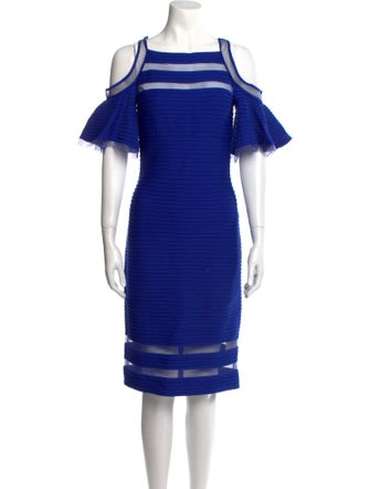 Tadashi Shoji Off-The-Shoulder Knee-Length Dress