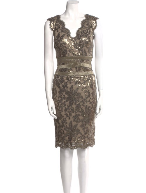 Tadashi Shoji Lace Pattern Knee-Length Dress