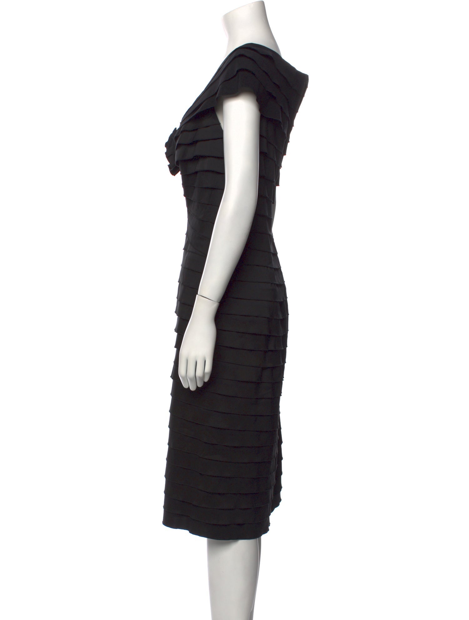 Tadashi Shoji V-Neck Midi Length Dress