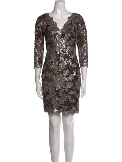 Tadashi Shoji Lace Pattern Mini Dress