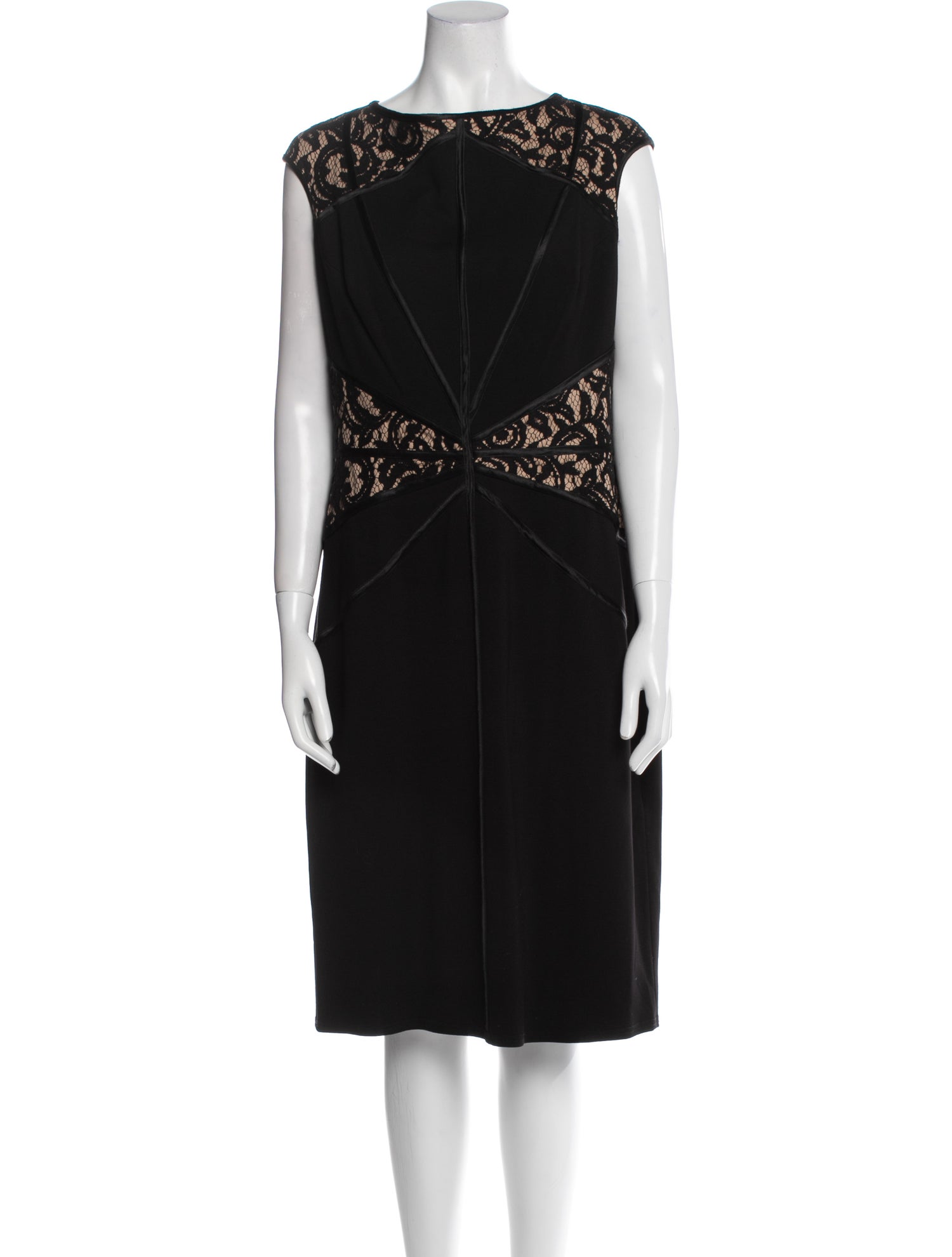 Tadashi Shoji Lace Pattern Midi Length Dress - Black Dresses, Clothing -  WTASH24972 | The RealReal