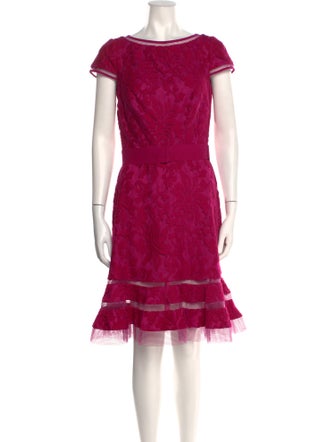 Tadashi Shoji Lace Pattern Knee-Length Dress