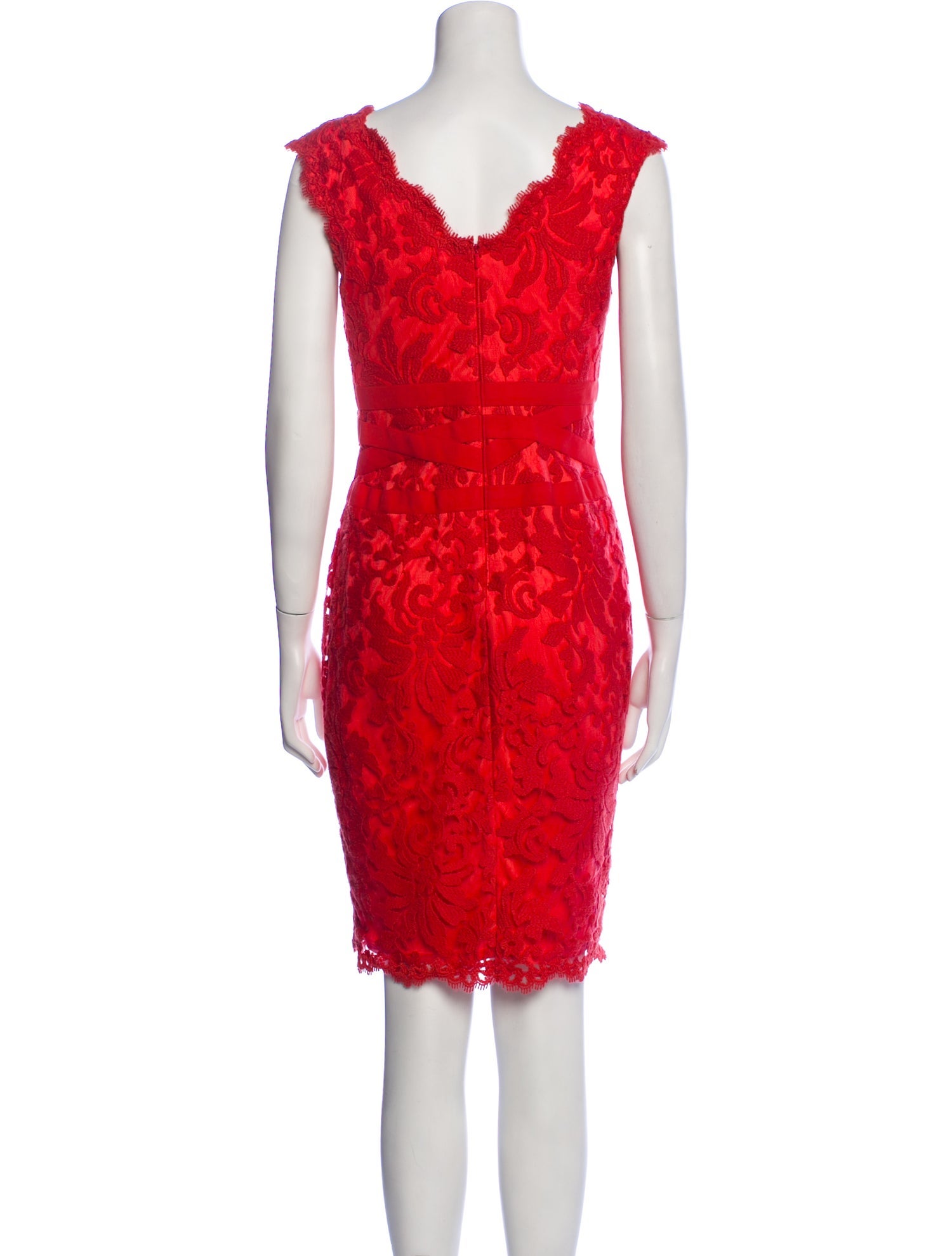 Tadashi Shoji Lace Pattern Knee-Length Dress - Red Dresses, Clothing -  WTASH25163 | The RealReal
