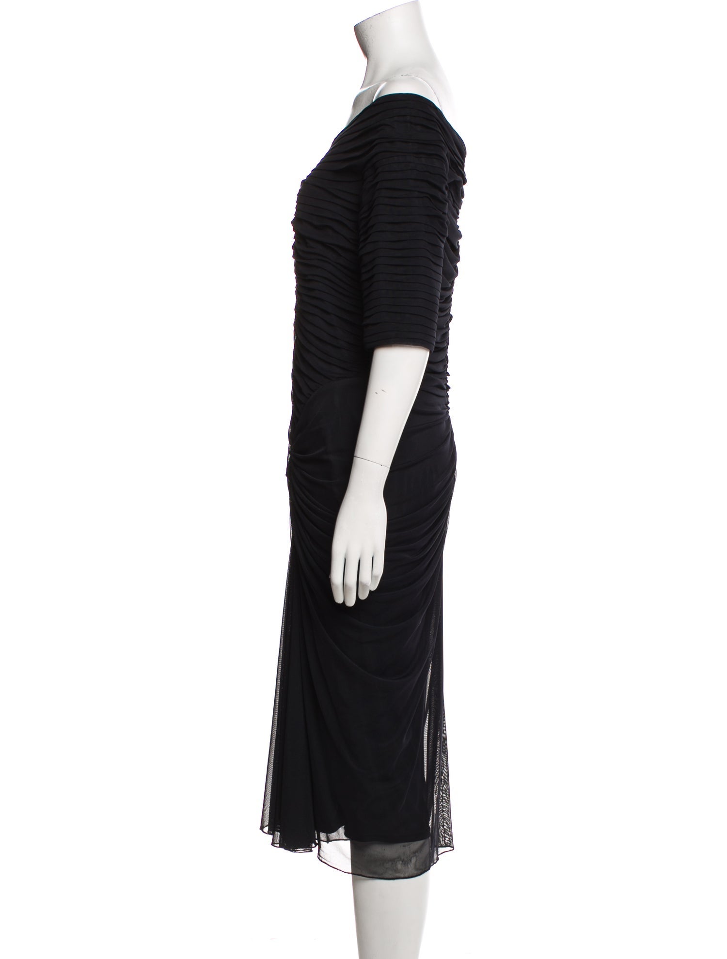 Tadashi Shoji Cowl Neck Midi Length Dress