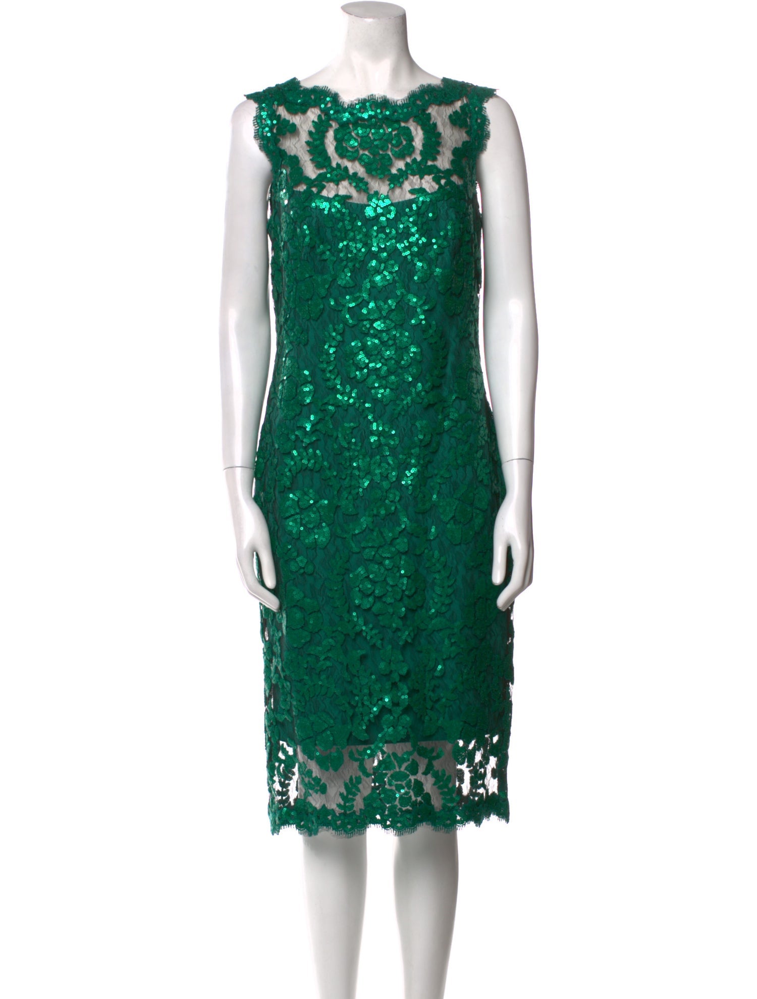 Tadashi Shoji Bateau Neckline Midi Length Dress