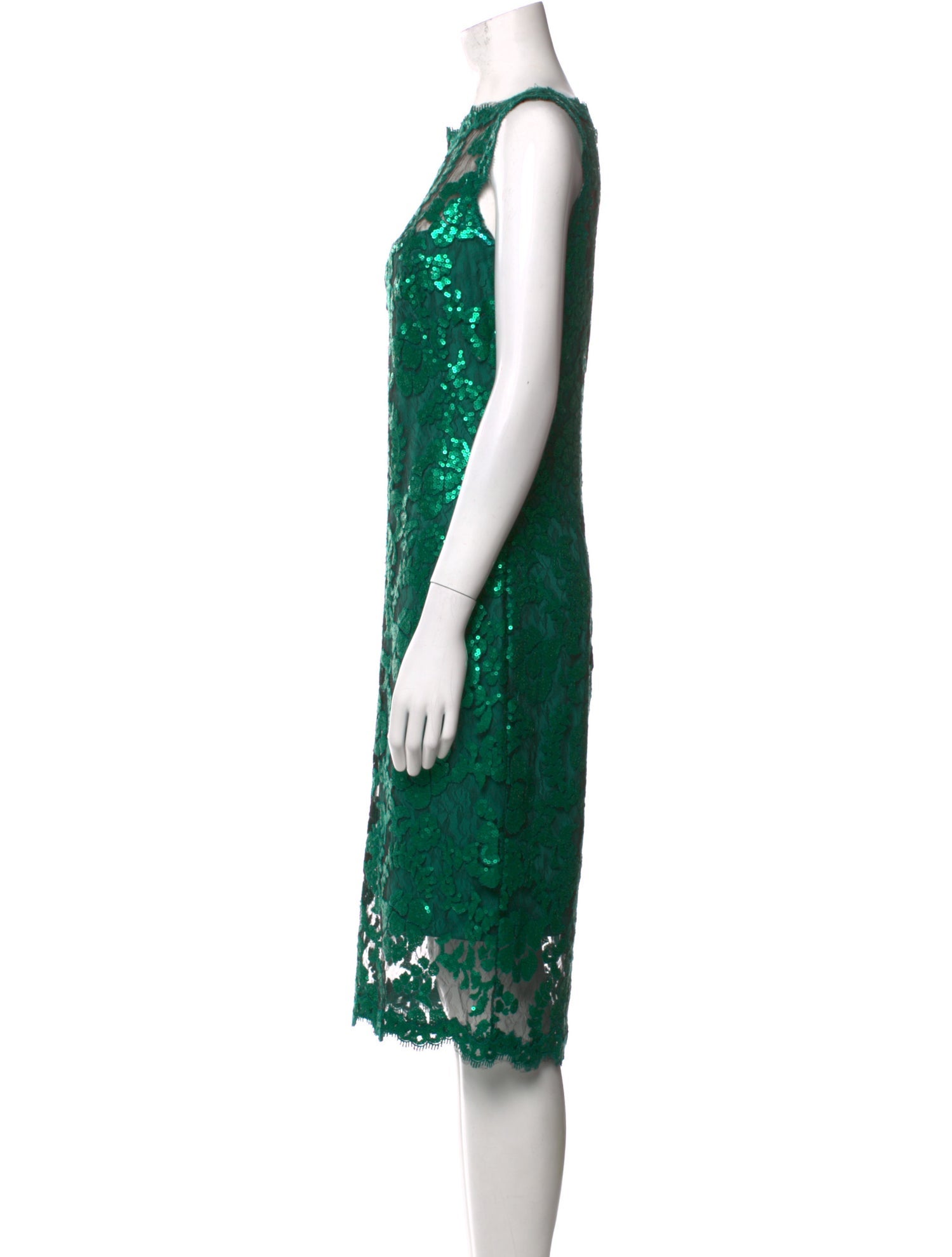 Tadashi Shoji Bateau Neckline Midi Length Dress