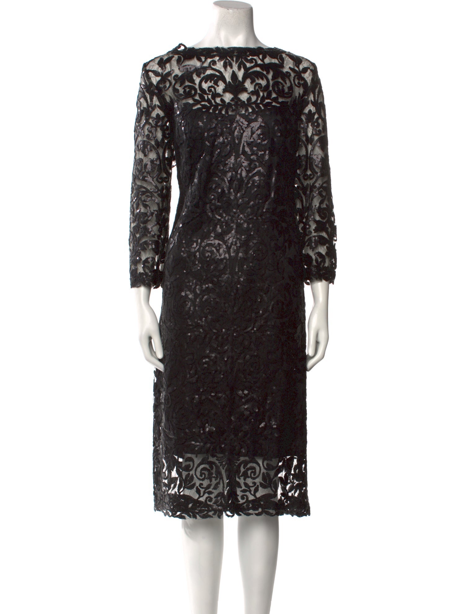 chinese dress ladies Tadashi Shoji CDP24054MD - Tea Length A-Line Dress main image 1