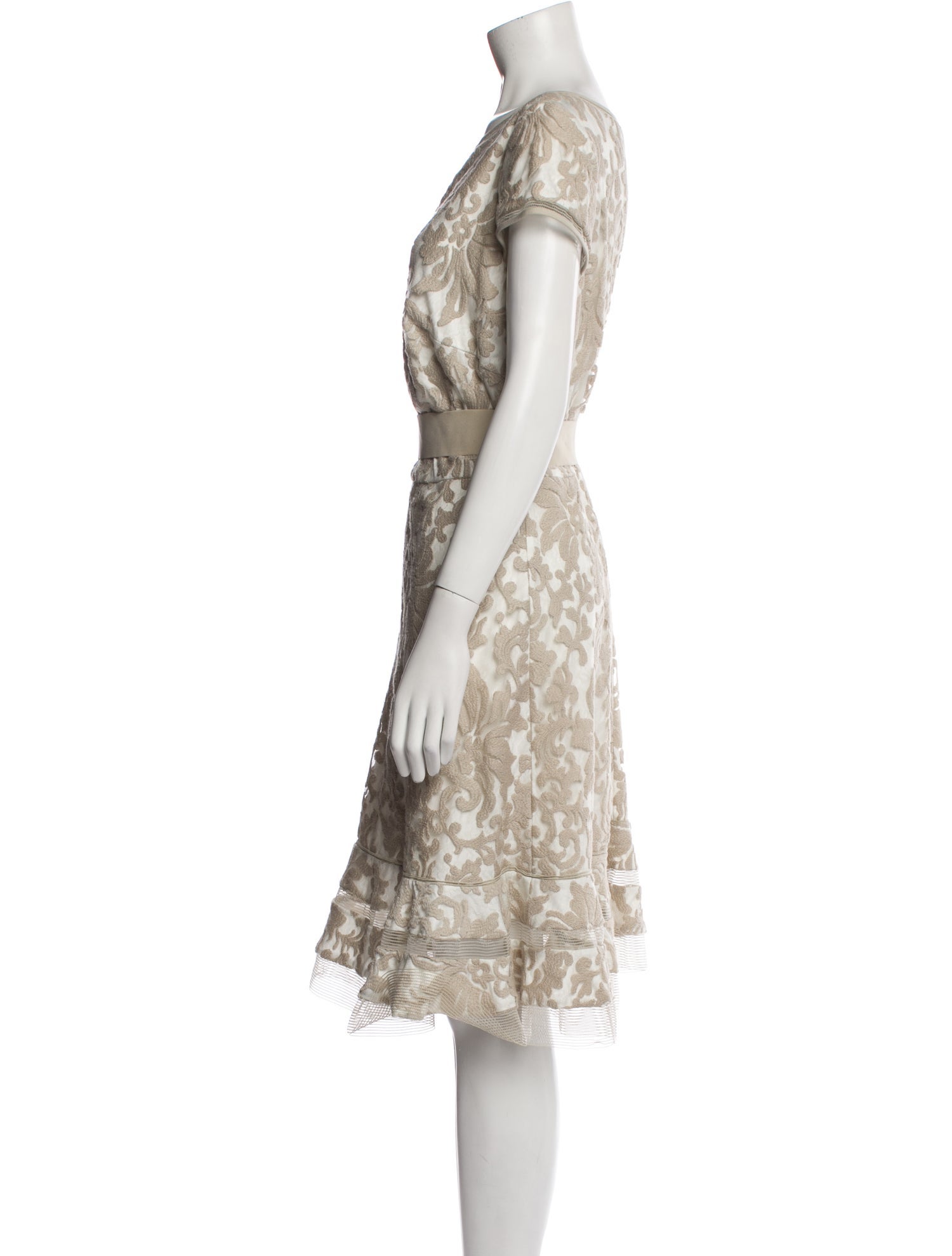 Tadashi Shoji Lace Pattern Knee-Length Dress