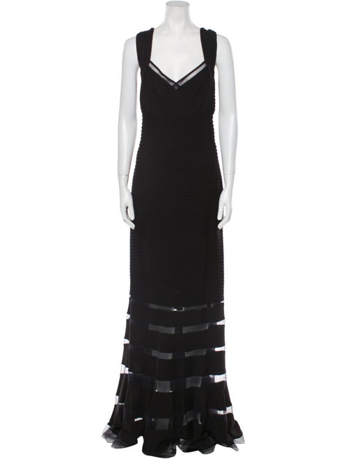 Tadashi Shoji V-Neck Long Dress