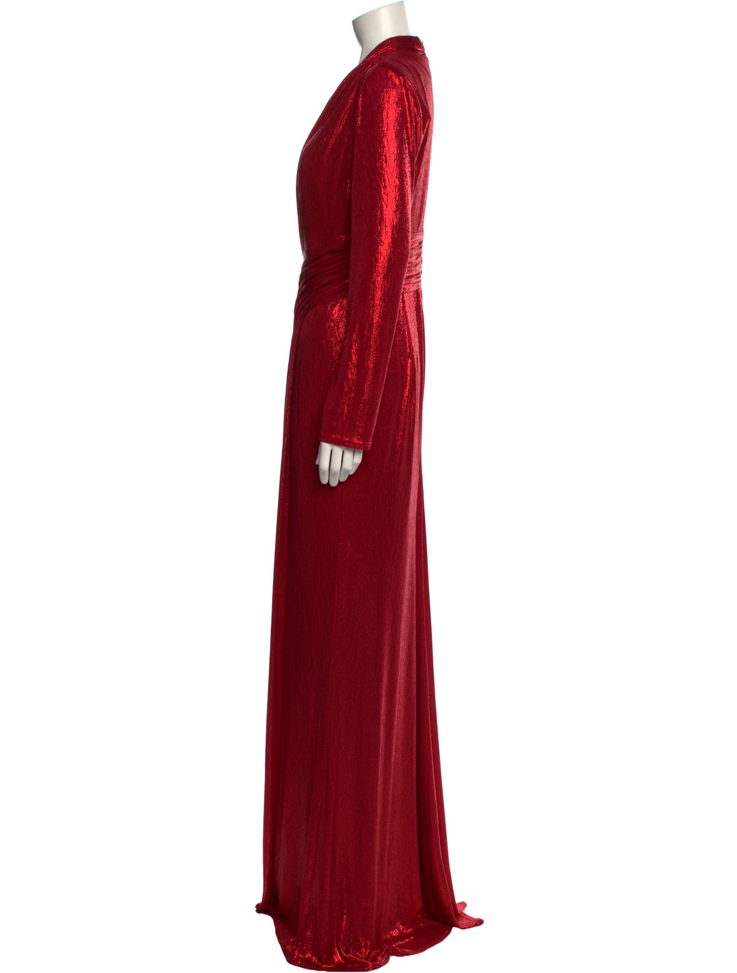 Tadashi Shoji V-Neck Long Dress
