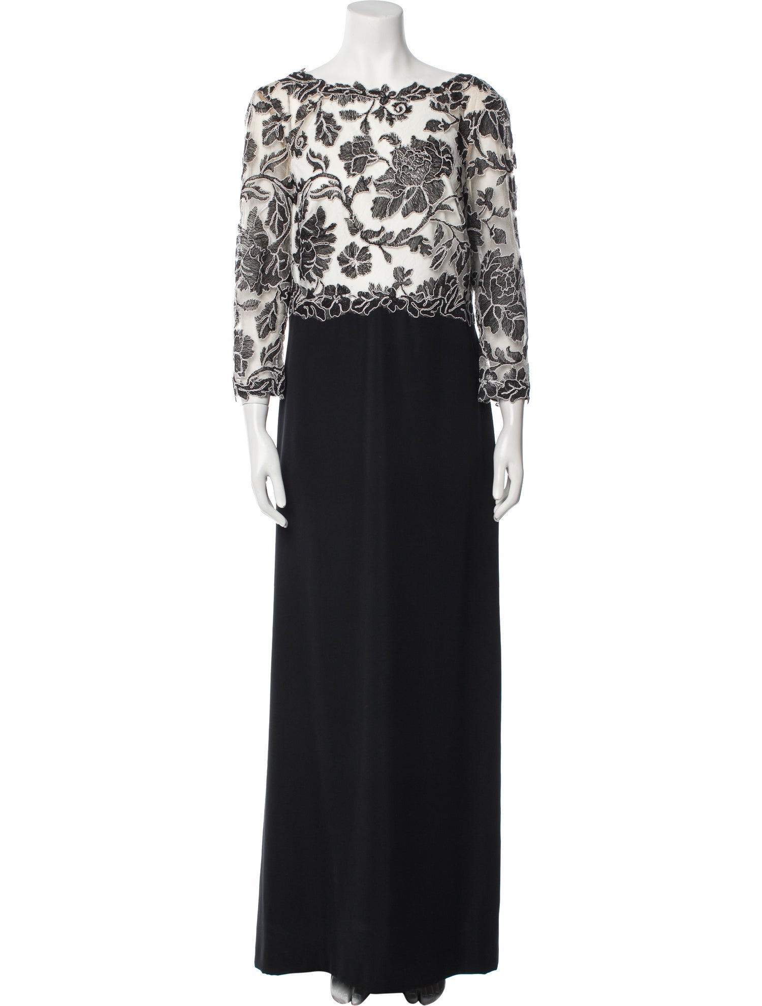 Tadashi Shoji Lace Pattern Long Dress