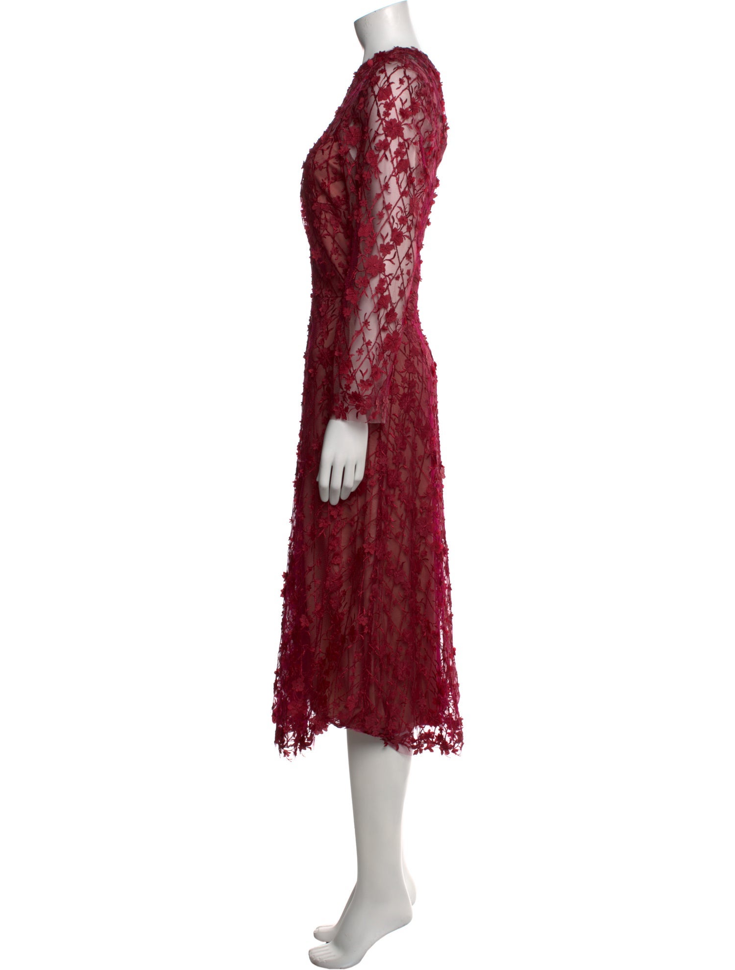 Tadashi Shoji Lace Pattern Long Dress