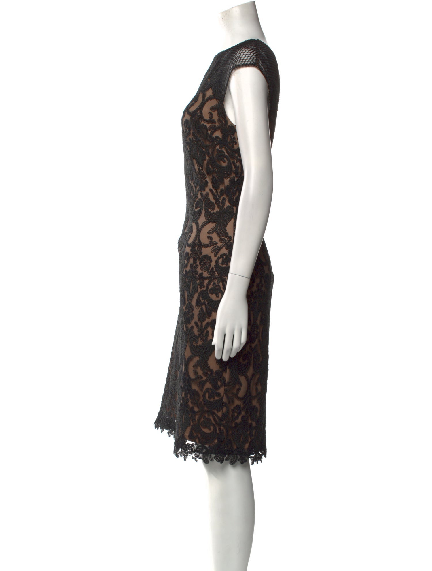 Tadashi Shoji Lace Pattern Knee-Length Dress