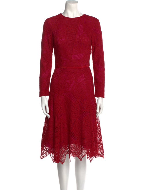 Tadashi Shoji Lace Pattern Midi Length Dress