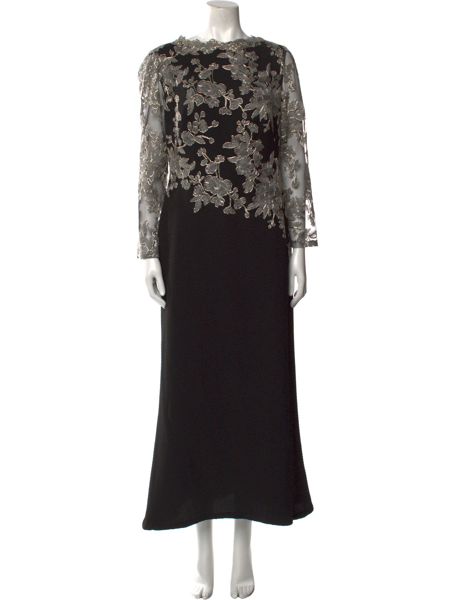 Tadashi Shoji Lace Pattern Long Dress