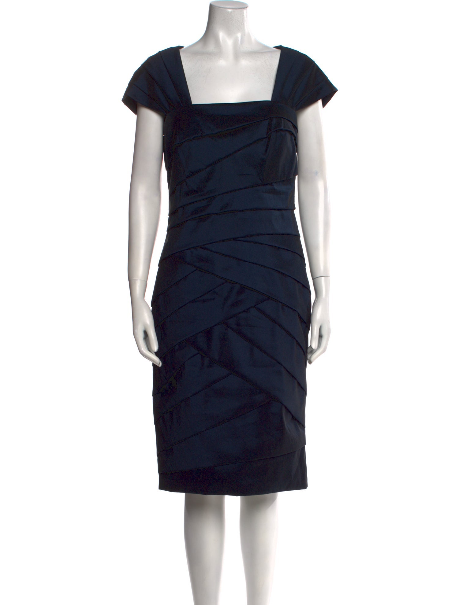 Tadashi Shoji Square Neckline Midi Length Dress