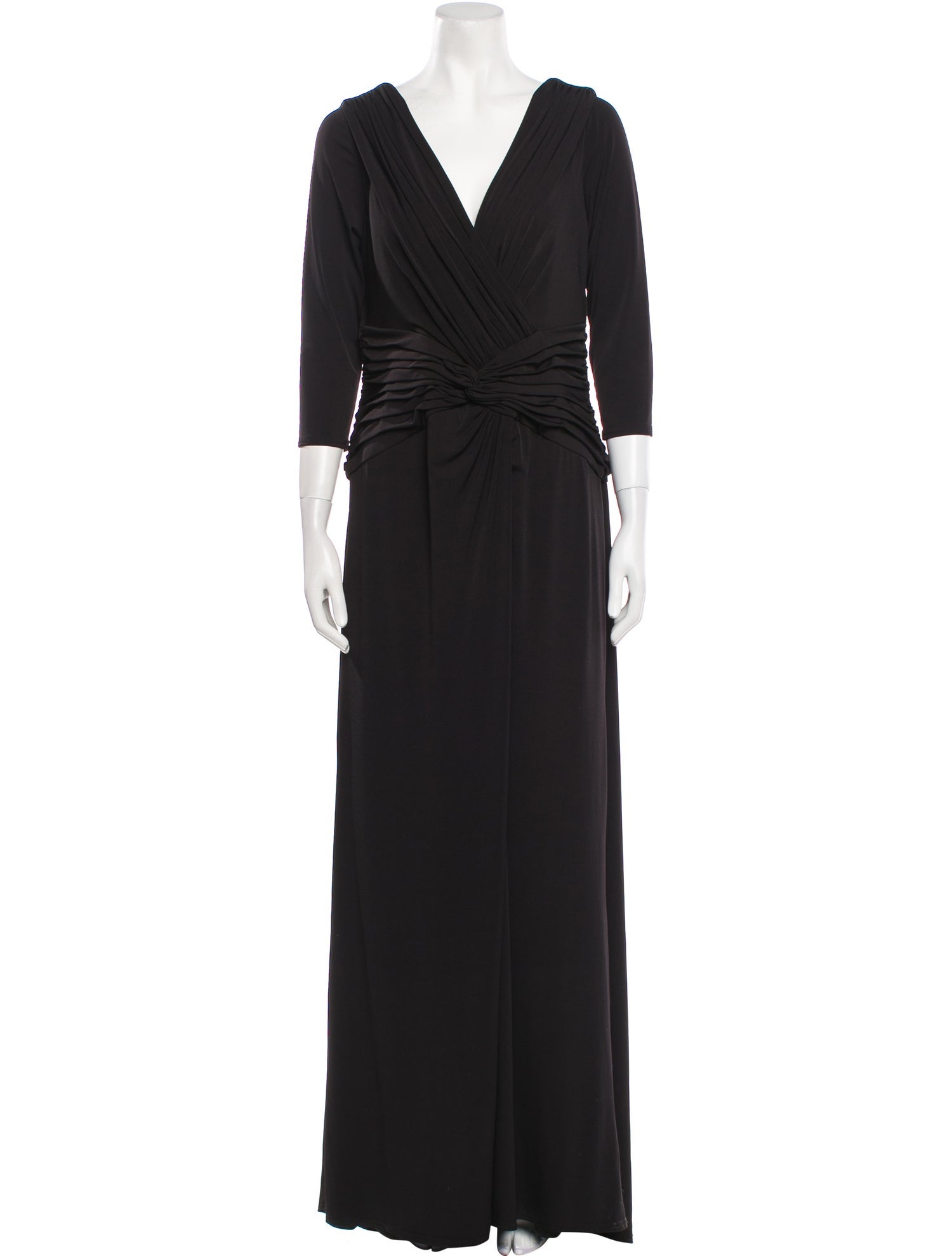 Tadashi Shoji V-Neck Long Dress