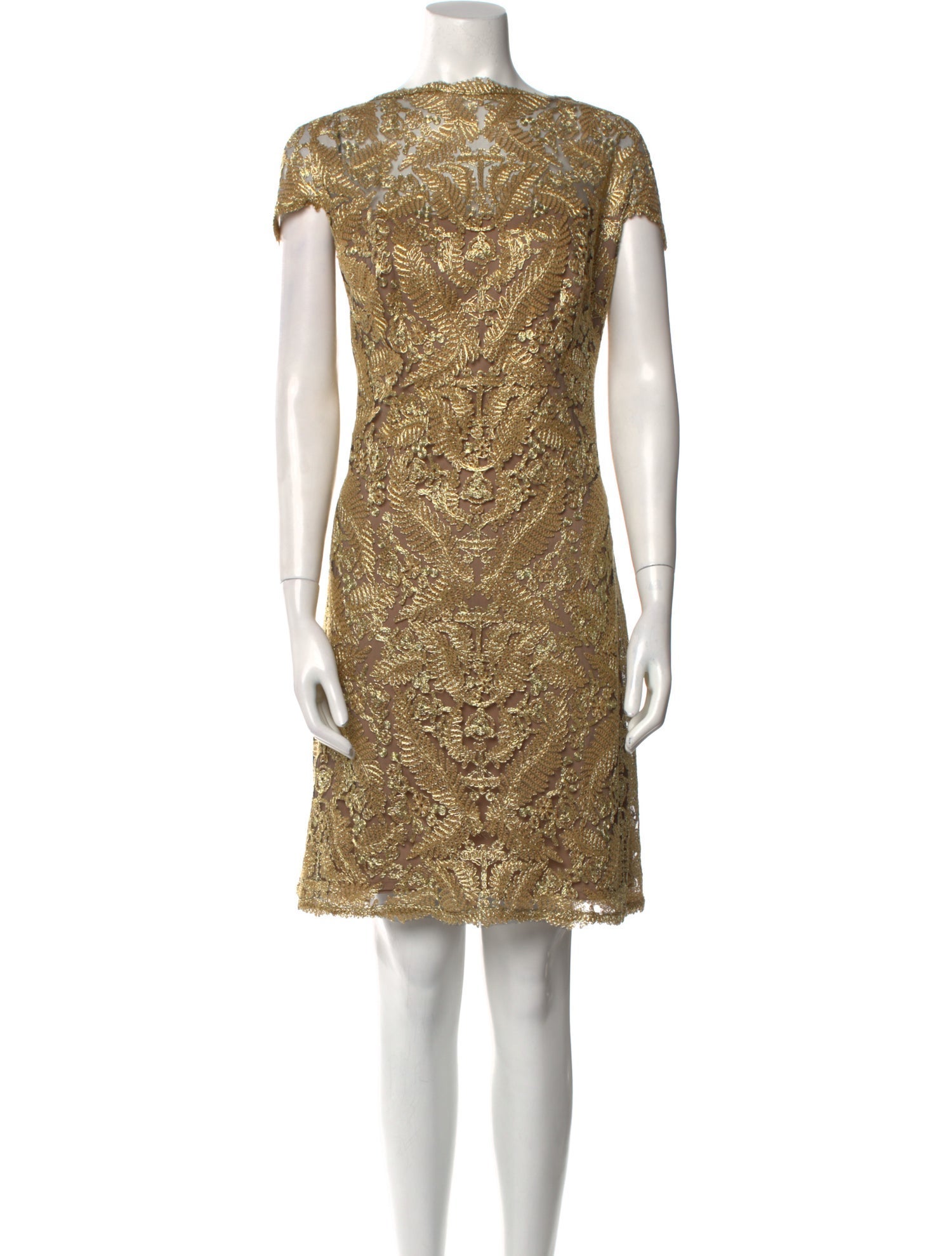 Tadashi Shoji Bateau Neckline Knee-Length Dress
