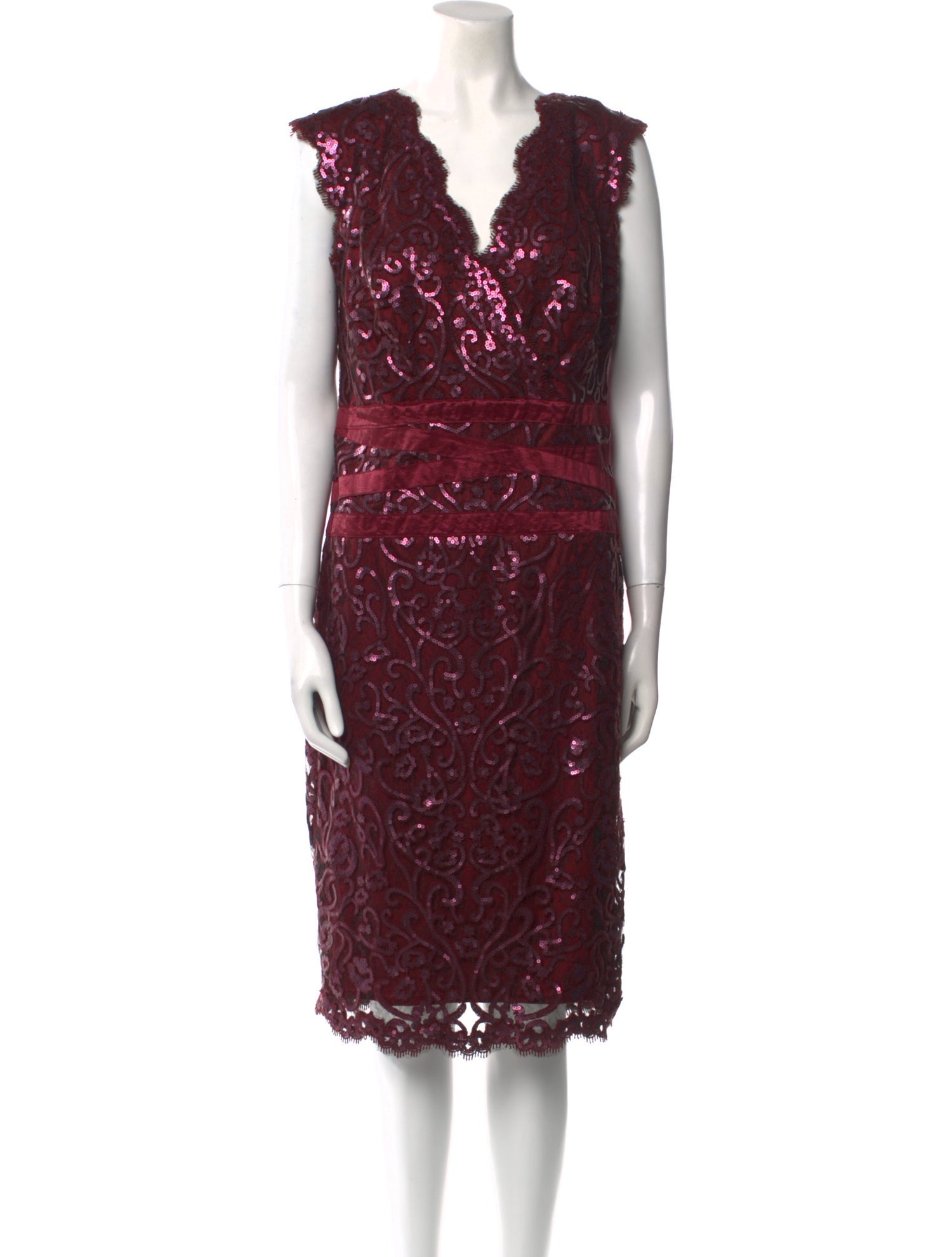 Tadashi Shoji Lace Pattern Midi Length Dress