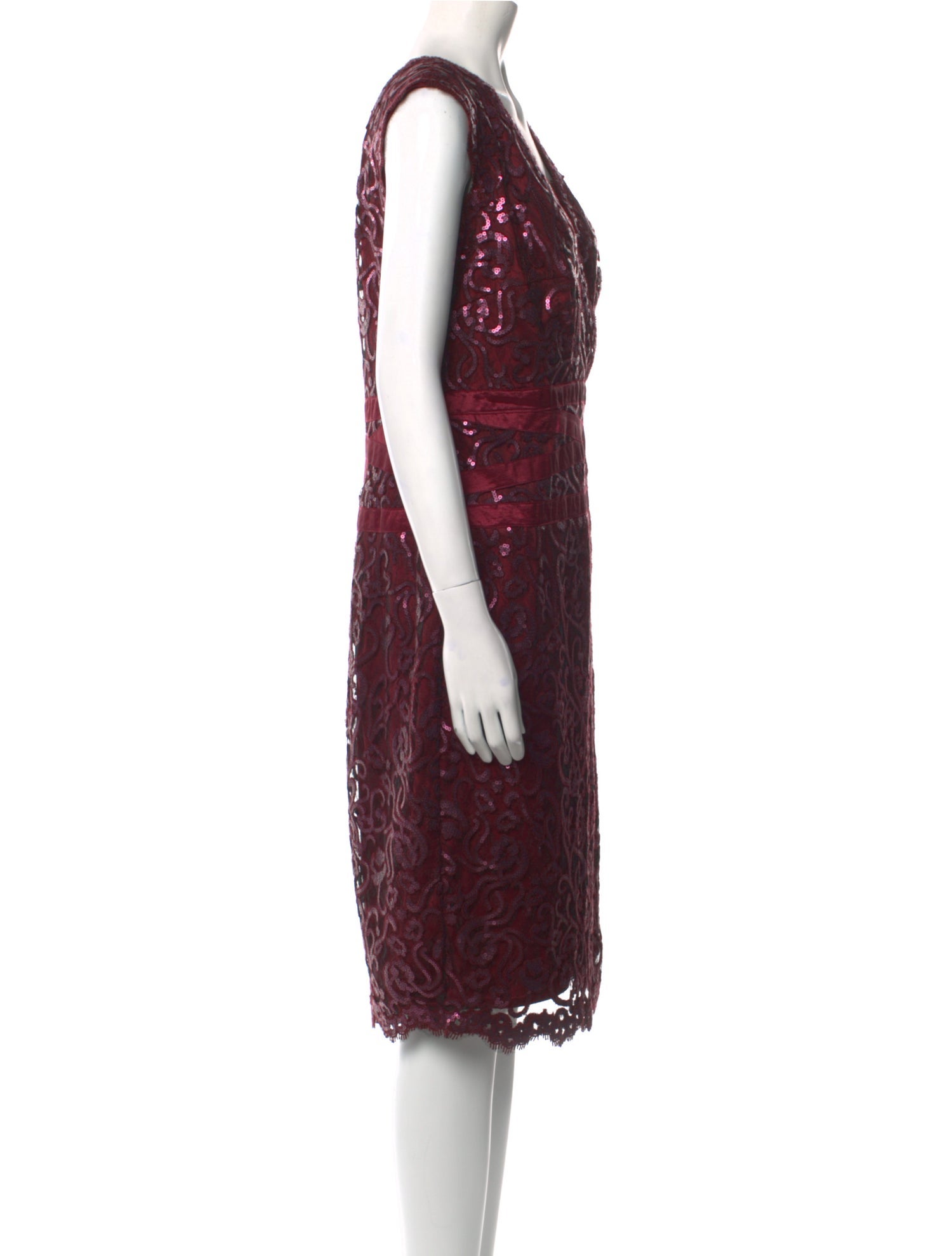 Tadashi Shoji Lace Pattern Midi Length Dress