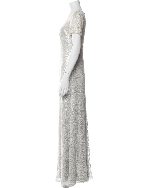 Tadashi Shoji Crew Neck Long Dress